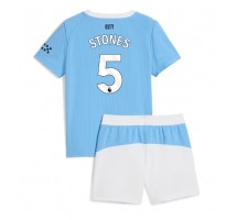 Manchester City John Stones #5 Koszulka Podstawowa dzieci 2025-26 Krótki Rękaw (+ krótkie spodenki)